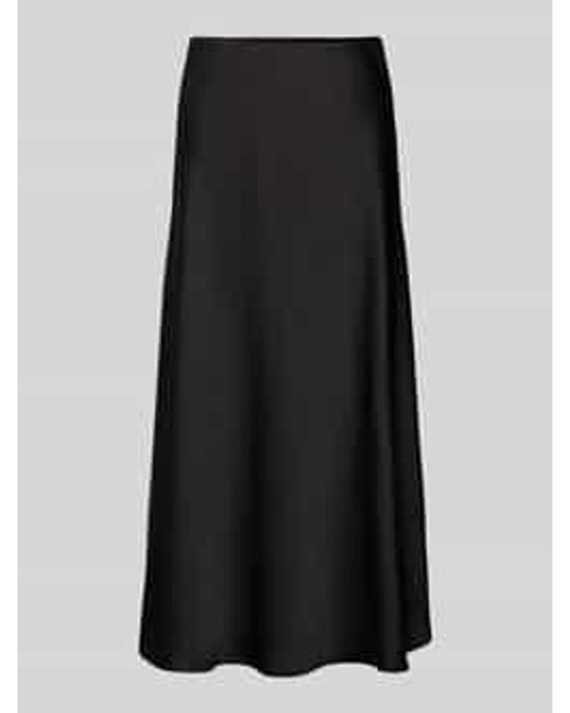 Neo Noir Midirok Van Satijn Met Elastische Band, Model 'Bovary' in het Black