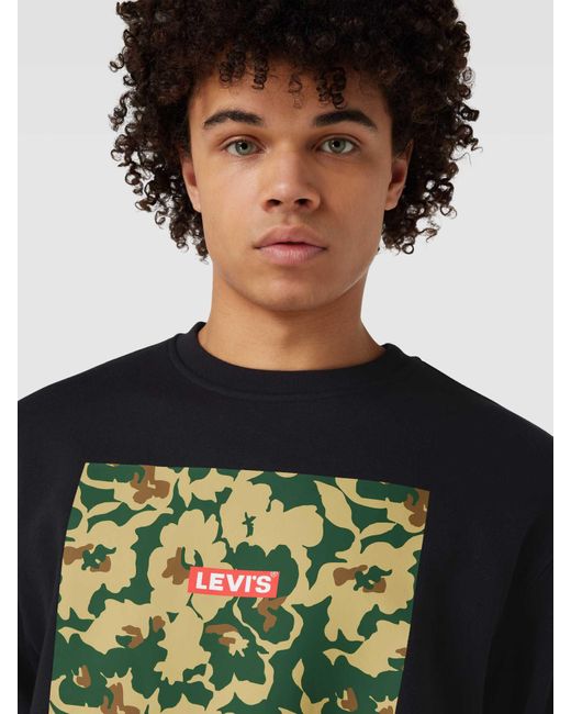Levi's Sweatshirt Met Labelprint in het Blue voor heren