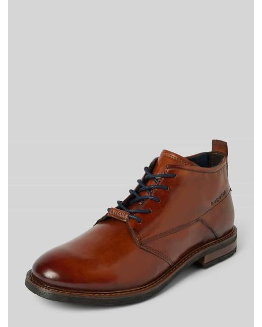 Bugatti Derby-Schuhe Aus Leder Mit Label-Print Modell 'Lobo' in Brown für Herren