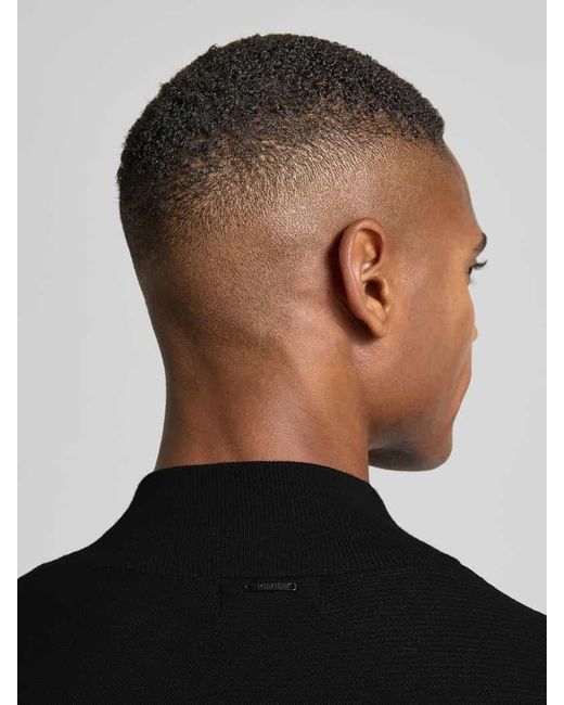 Antony Morato Slim Fit Strickpullover mit Troyer-Kragen in Black für Herren