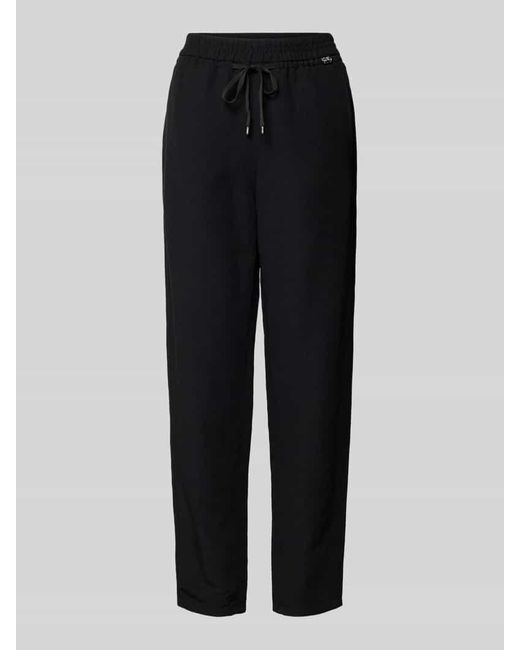 Marc Cain Black Tapered Fit Stoffhose mit Tunnelzug