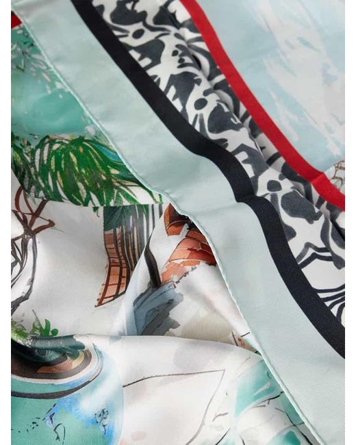 Marc Cain Blue Seidentuch Im Allover-Look