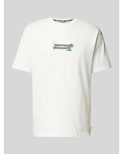 Scotch & Soda T-Shirt Met Labelprint in het Gray voor heren