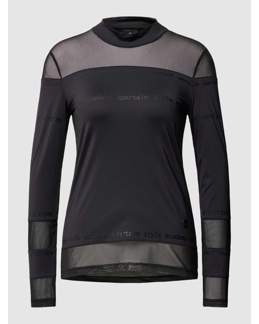 Sportalm Black Sweatshirt mit Eng anliegende Passform mit Blockstreifen