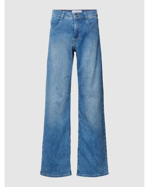 ANGELS Blue Straight Leg Jeans im 5-Pocket-Design Modell 'LIZ'