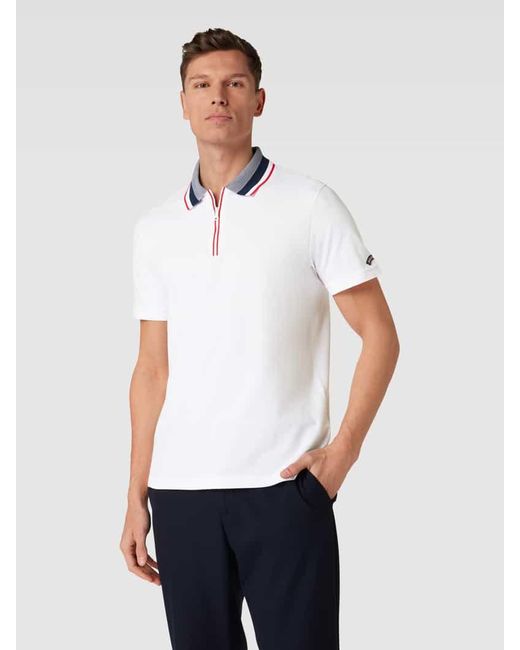 Paul & Shark Regular Fit Poloshirt mit Kontraststreifen in White für Herren