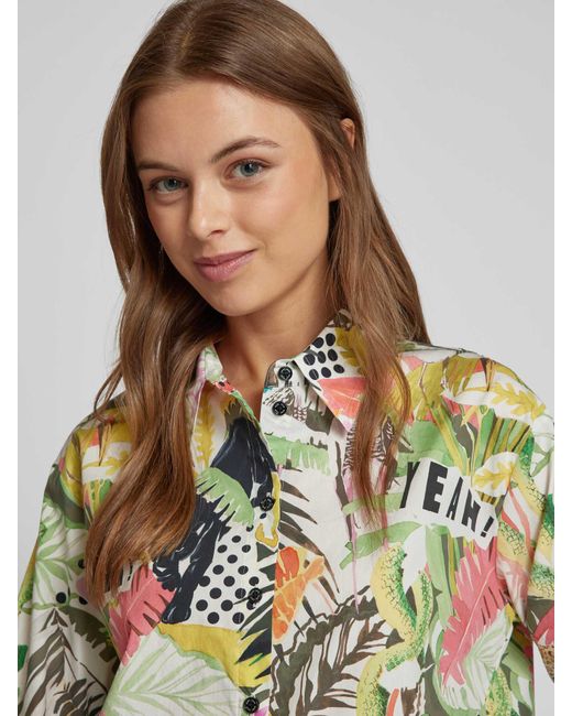 Marc Cain Regular Fit Overhemdblouse Met Manchetten in het Multicolor