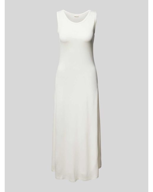 Milano Italy Maxi-jurk Met Ronde Hals in het White