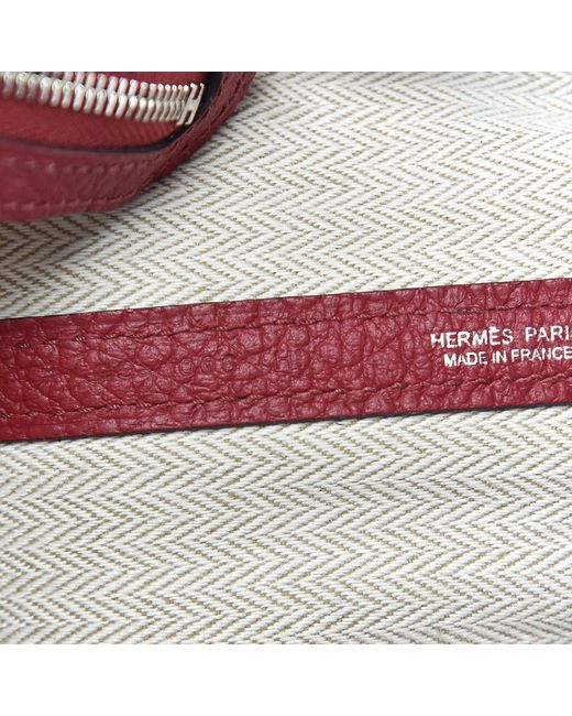 Hermès Leather Vache Country Garden Party 36 Mm Rouge Grenat