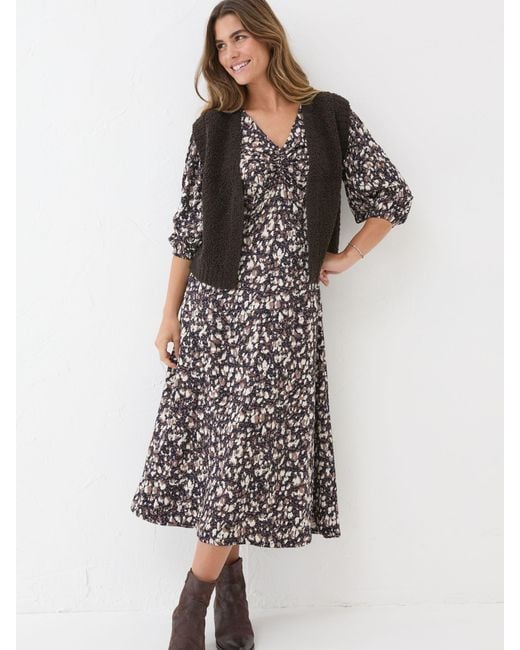 FatFace Black Fatface Libby Midi Dress