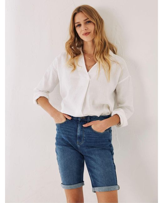 FatFace Blue Fatface Bisley Denim Bermuda Shorts
