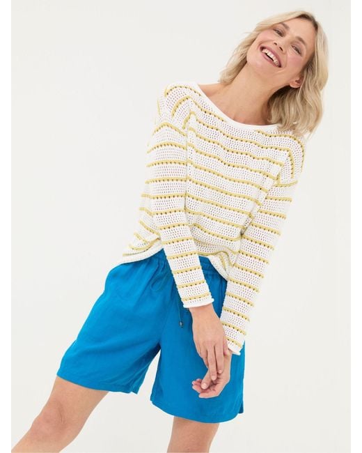 FatFace Blue Fatface Tenby Linen Shorts