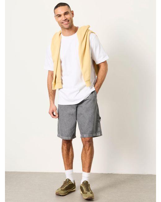 FatFace Gray Fatface Loose Fit Denim Shorts for men