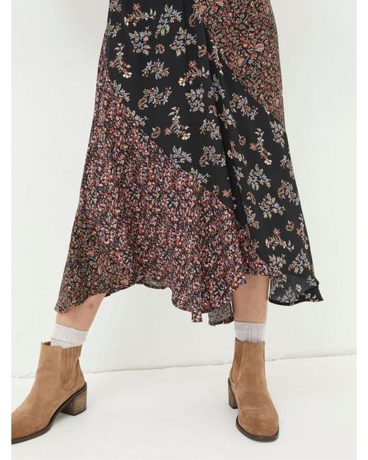 FatFace Black Fatface Nate Craft Floral Midi Dress