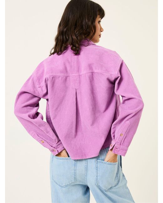 FatFace Pink Fatface Vivienne 100% Cotton Cord Shirt