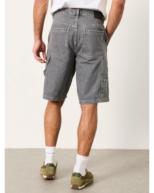 FatFace Gray Fatface Loose Fit Denim Shorts for men