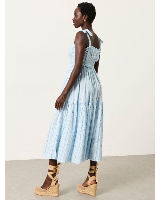 FatFace Blue Fatface Martha Regular Stripe Midi Dress