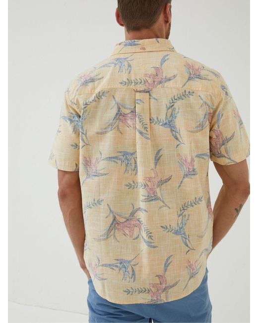 FatFace Blue Fatface Paradise Print Shirt for men