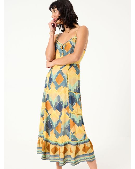 FatFace Metallic Fatface Mae Midi Dress