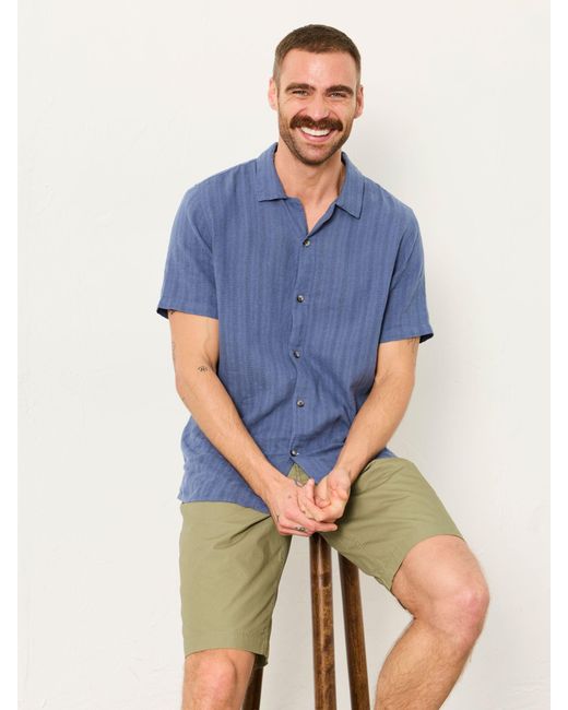 FatFace Blue Fatface Bugle Short Sleeve Shirt for men
