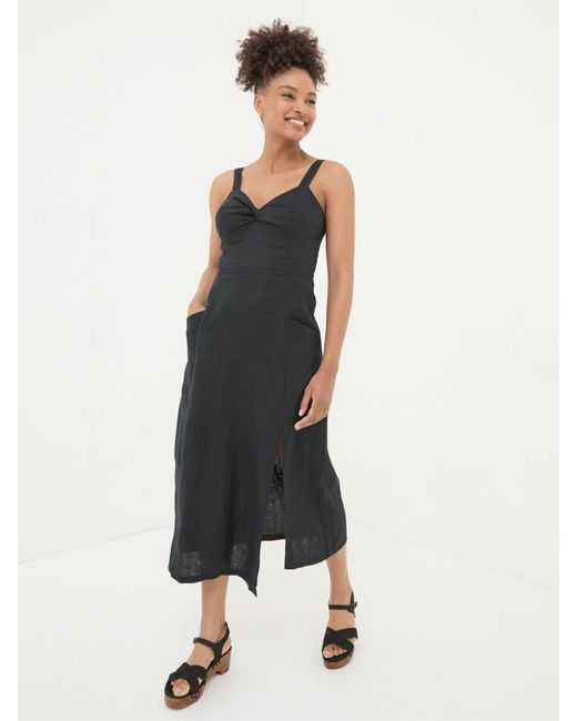 FatFace White Fatface Talia Linen Midi Dress