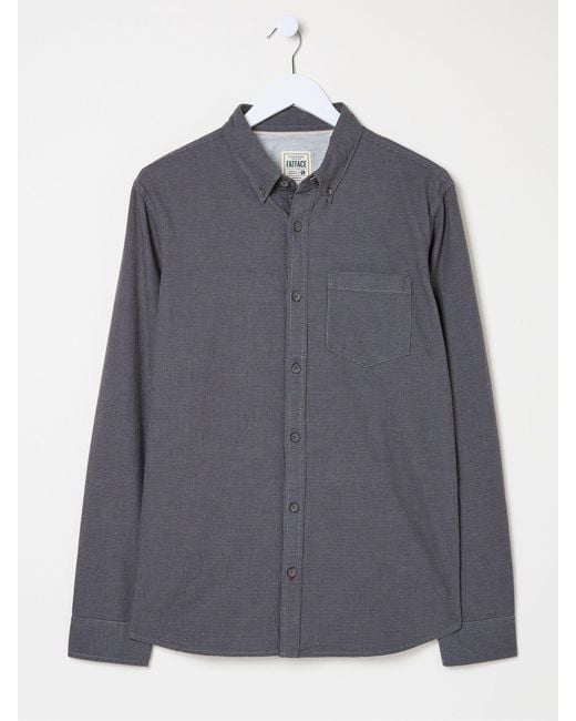 FatFace Gray Fatface Tadlow Puppytooth Shirt for men