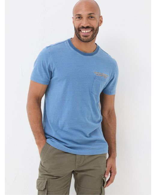 FatFace Blue Hardest Climb T Shirt for men