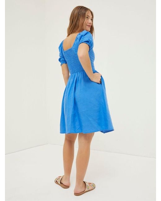 FatFace Blue Fatface Aideen Linen Dress