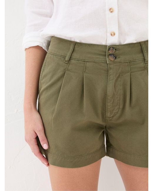 FatFace White Fatface Tia Twill Shorts