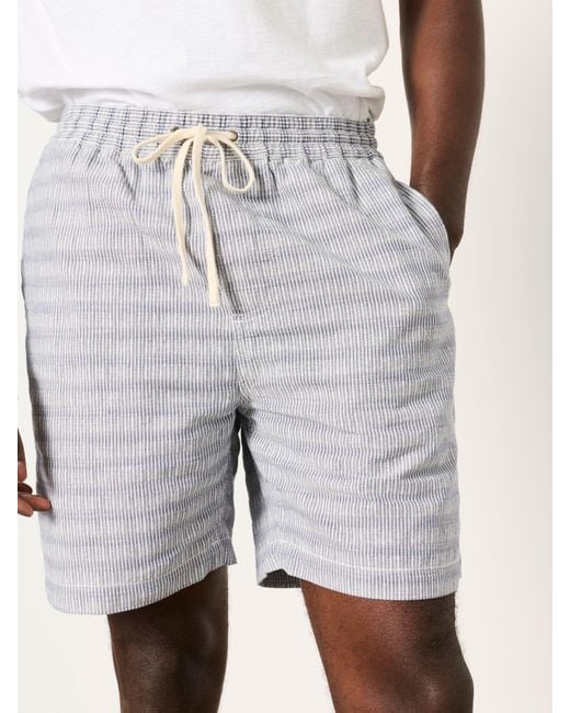FatFace Gray Fatface Ladram Texture Stripe Shorts for men