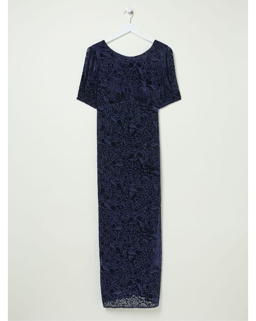 FatFace Blue Fatface Nora Burnout Midi Dress