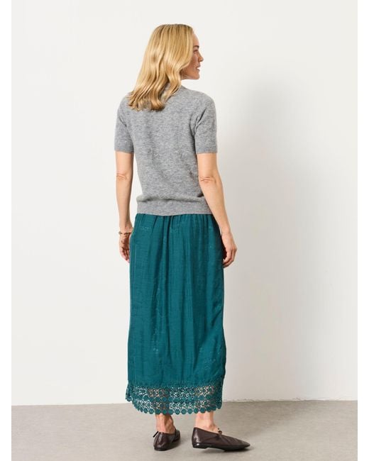 FatFace Green Fatface Sophie Regular Jacquard Midaxi Skirt