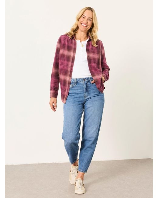 FatFace Red Fatface Olivia Petite Check Shirt