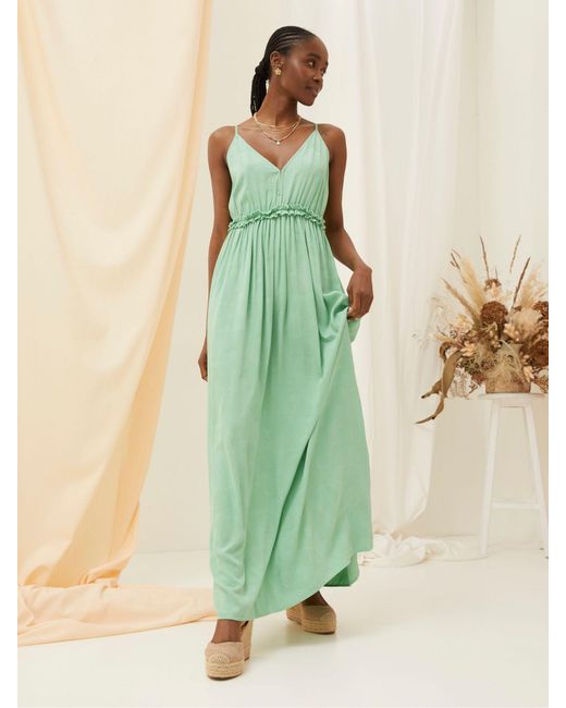 FatFace Green Fatface Maxi Dress