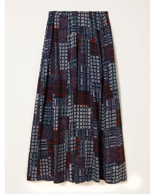 FatFace White Fatface Blanket Maxi Skirt