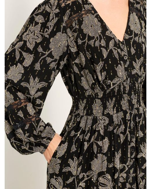 FatFace Black Fatface Eden Jacquard Maxi Dress