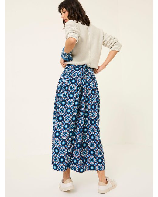 FatFace Blue Fatface Jay Midi Skirt