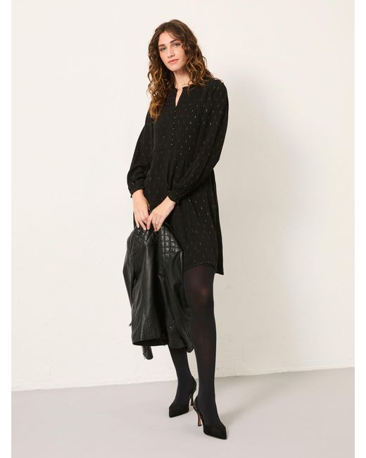 FatFace Black Fatface Jesse Regular Metallic Mini Dress