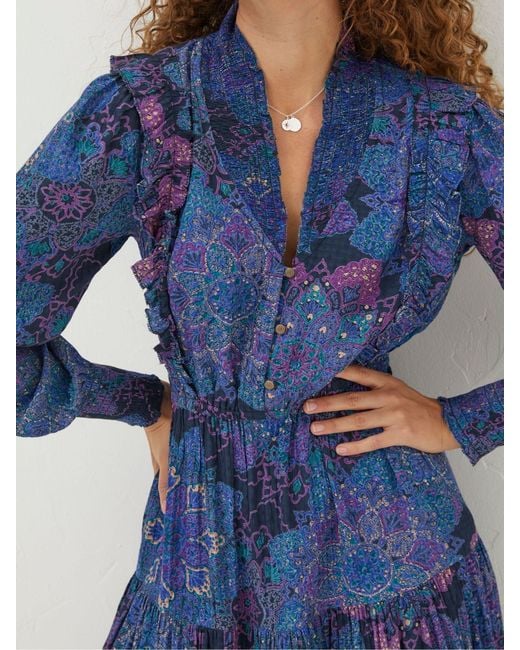 FatFace Blue Fatface Darcey Mosaic Geo Dress