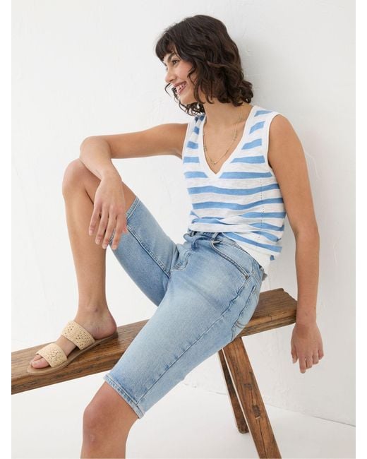 FatFace Blue Fatface Bisley Denim Bermuda Shorts