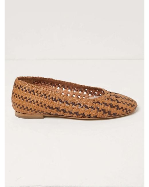 FatFace Brown Fatface Felicity Woven Ballerina Shoes