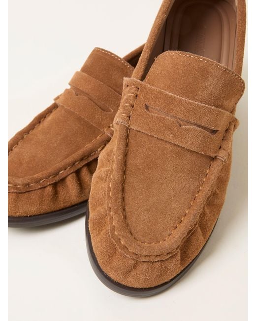 FatFace Blue Fatface Suede Loafer Flat