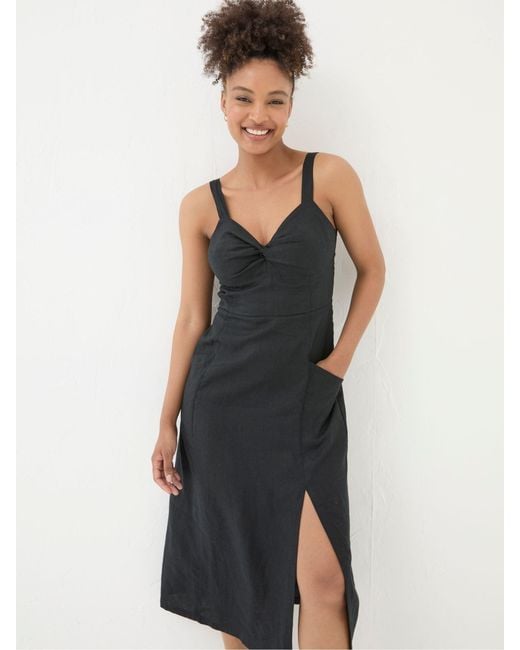 FatFace White Fatface Talia Linen Midi Dress