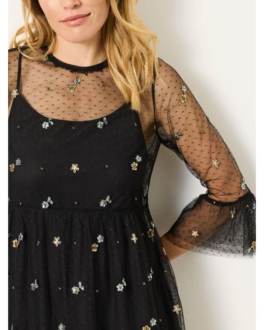FatFace Brown Fatface Mollie Beaded Dress