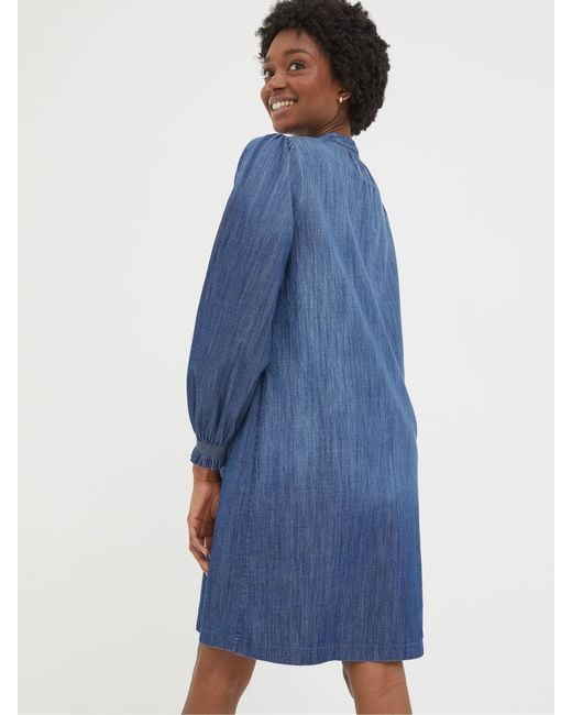 FatFace Blue Fatface Fran Denim Dress