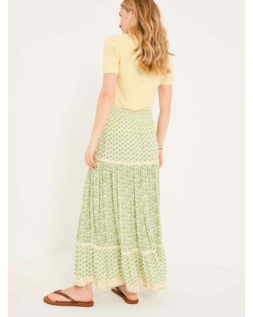 FatFace Green Fatface Jayla Maxi Skirt