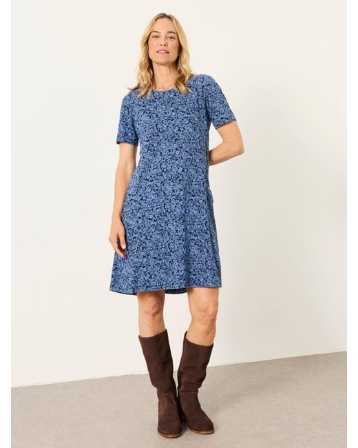 FatFace Blue Fatface Simone Floral Jersey Dress