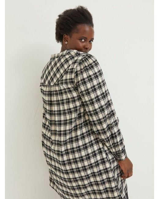 FatFace White Fatface Jessie Check Shift Dress