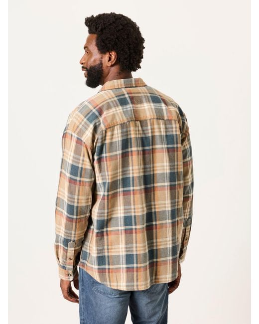 FatFace Natural Fatface Vassa Long Sleeve Relaxed Fit Check Shirt for men