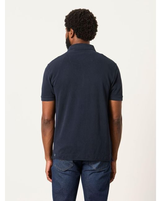 FatFace Blue Fatface Short Sleeve Pique Polo Shirt for men